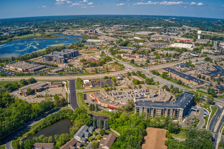 aerial view of eden prairie minnesota